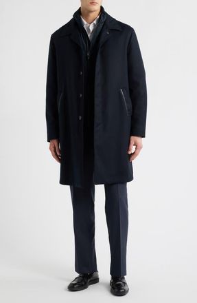 Canali 3-in-1 Wool Car Coat in Navy at Nordstrom, Size 46 Us