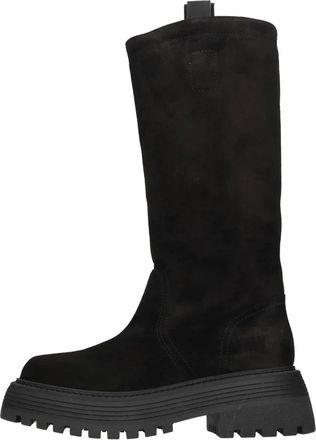 3Juin Brenda 020 Suede Boots - Dames - Hoge Laarzen - Zwart - 39 EU - Leer - Schoenen