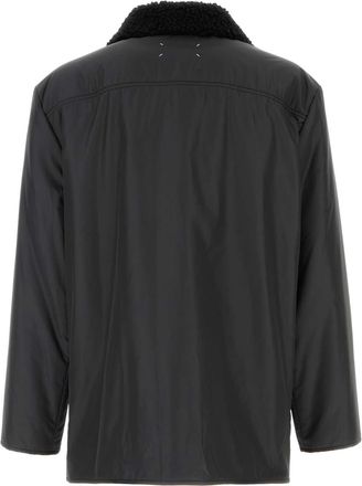 Maison Margiela Mens Graphite Polyester Padded Jacket Washedblack