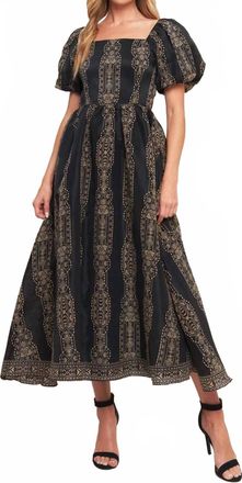 Flying Tomato Amara Woven Midi Dress In Black
