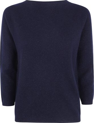 Fabiana Filippi Sweater Lurex Platinum Boatneck