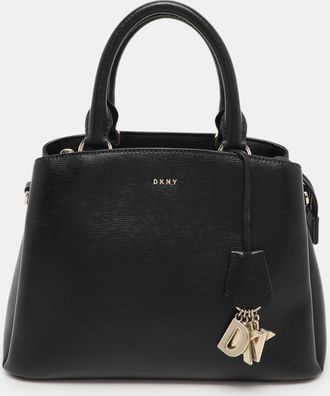 DKNY Dkny Black Textured Leather Paige Tote