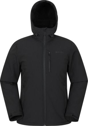 Mountain Warehouse Heren Charleston Bontgevoerde Soft Shell Jas (Zwart)