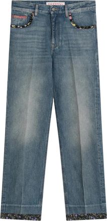Valentino Garavani Regular Fit Denim Jeans - Dames - Regular Fit Jeans - Blauw - W26 - Denim - Jeans