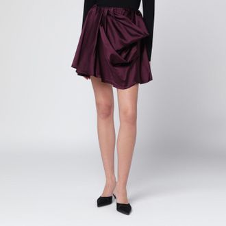 Ganni Mauve Draped Mini Skirt