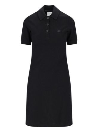 Courr&egrave;ges Mini Polo Dress - Black