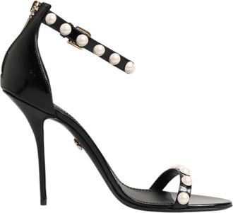 Dolce & Gabbana Black KEIRA Pearl Embellished Sandals Womens Shoes