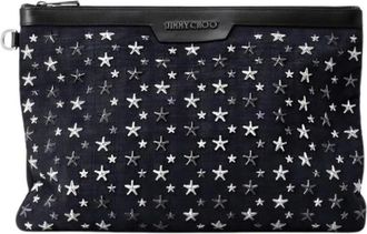 Jimmy Choo London Pre-owned Clutch Bag - Dames - Pre-owned - Blauw - Maat: ONE Size Leer
