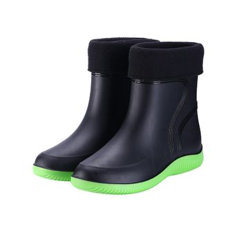Generic Heeled Round Boots Rain Women Buckle Shoe Toe Middle Womens Boots Women Rain Boots 11 Wide (GN2, 4.5)