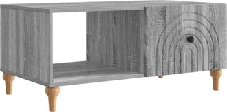 vidaXL Mesa De Caf&eacute; Gris Sonoma 90 X 50 X 40 Cm Madera De Ingenier&iacute;a Vidaxl