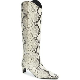 Staud Wally Western Boot in White Snake at Nordstrom Rack, Size 8.5Us / 38.5Eu