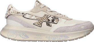 Premiata Off-White Lauryn Retro Leather-Blend Low-Top Sneakers