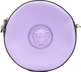 Versace Round Disco Crossbody Bag Purple