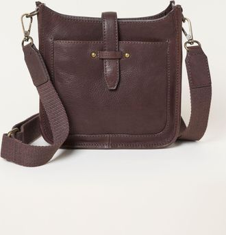 Fat Face FatFace Mini Alma Chocolate Brown Leather Crossbody Bag