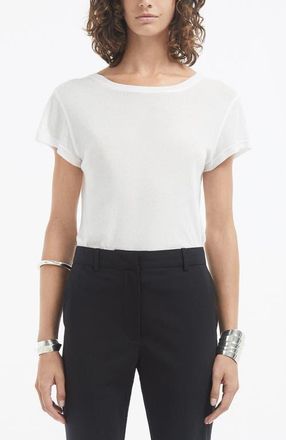 Co Crewneck Short Sleeve T-Shirt in Cotton Jersey in Ivory at Nordstrom, Size Xx-Small