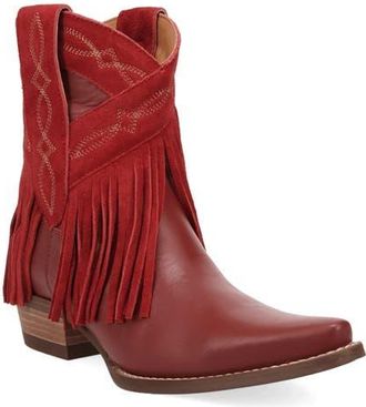 Dingo Last Ride Fringe Western Boot in Red at Nordstrom, Size 6.5