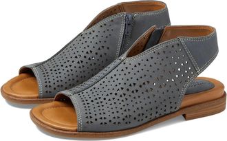 COMFORTIVA Delsie Sandals Womens Denim Leather Open Toe Slingback HTAT1771