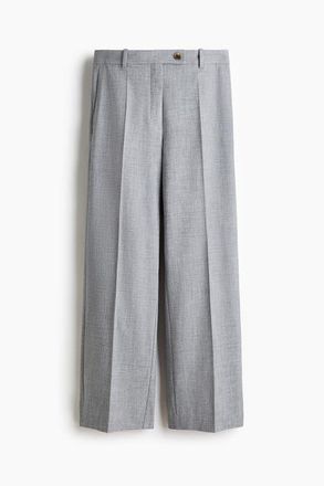 H&M Tailored Trousers in Gray Melange at Nordstrom, Size 10