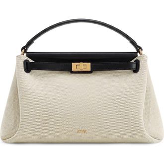JW PEI Carmen Top Handle Bag in Black/Canvas at Nordstrom