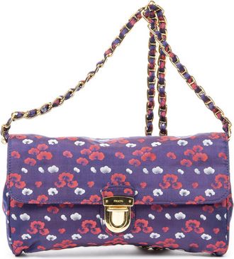 Prada Push Lock Chain Flap Clutch Schoudertas