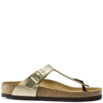 Birkenstock Gizeh Birko-Flor Sandalen - Dames - Slippers - Geel - 41 EU - Leer - Schoenen