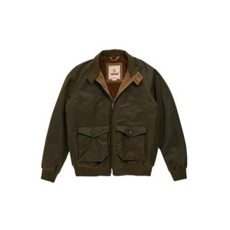 Baracuta Gewaxte Zak Diep Mos Jas - Heren - Bomber jackets - Groen - 2XS - Jassen