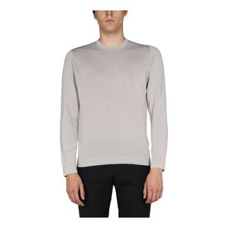 Drumohr Long Sleeve Tops, male, Gray, Size: M Long Sleeve Sweater