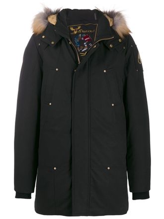 Moose Knuckles Stag Lake parka coat - men - Cotton/Feather Down/Nylon/Polyester - S - Black