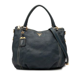 Prada Pre-owned Prada Vitello Daino Zip Top Satchel A4TNQD85BAFJ9RAK