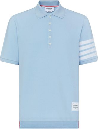 Thom Browne cotton polo shirt - men - Cotton - 4 - Blue