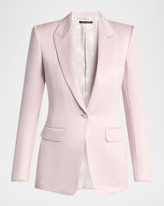 Tom Ford Single-Breasted Silk Blazer Jacket