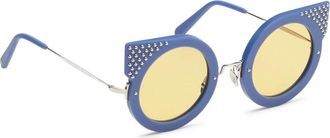 Philipp Plein Katy Zonnebril - Dames - Zonnebrillen - Blauw - ONE Size - Accessoires