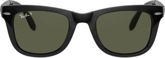 Ray-Ban Wayfarer Folding Classic - Heren - Zonnebrillen - Zwart - 50 MM - Accessoires