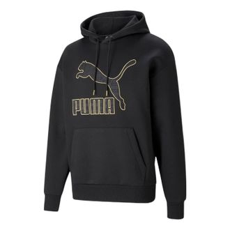 Puma Logo Luxe Graphic Hoodie Black 534408-01