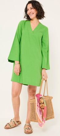 Fat Face FatFace Mid Green Linen Kaftan Dress