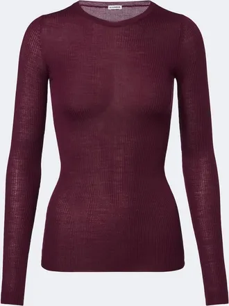 Jil Sander Pullover in lana a coste