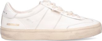 Golden Goose White Soul Star Distressed Leather Sneakers