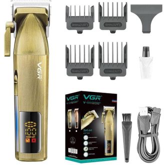 Trade Shop MaxTech - Tagliacapelli Professionale Senza Fili Display Led a Batteria Ricaricabile V-688