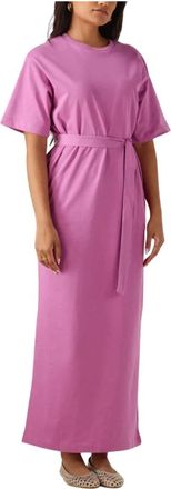 Selected Kleedjes, Dames, Roze, S, Roze Maxi Jurk met Zakken