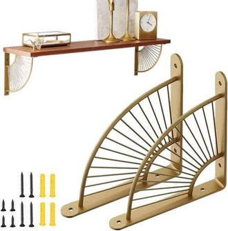 OEM Juego De 2 Soportes De Pared De Acero Inoxidable, 200 Mm - Estilo Retro Y Sencillo, Estables Y Resistentes