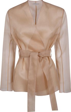 Antonelli Elia Organza Silk Belted Waist Coat