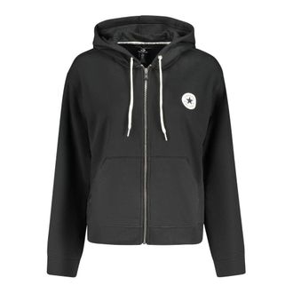Converse Signature Full-Zip Hoodie - Dames - Vesten met rits - Zwart - L - Katoen - Hoodies & sweatvesten