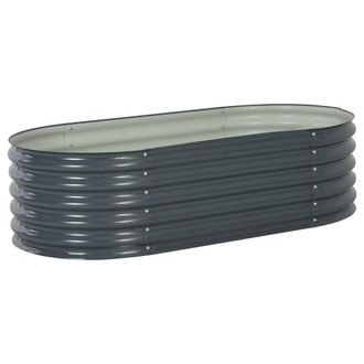 Berkfield Home Garden Raised Bed 160x80x44 cm Galvanised Steel Grey | Size: 160 x 80 x 44 cm