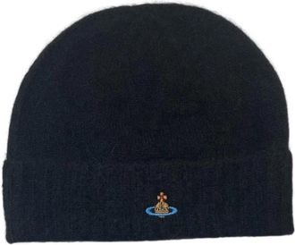 Vivienne Westwood Fluffy Beanie - unisex - Hoeden - Zwart - ONE Size - Accessoires