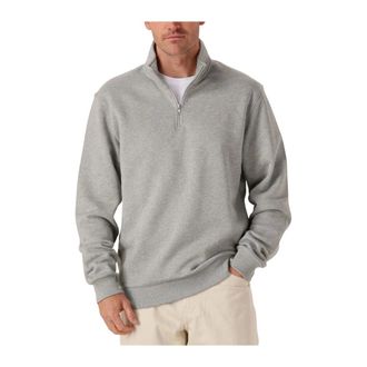 Les Deux Norregaard Tonal Half-Zip Sweatshirt - Heren - Truien - Grijs - Maat: M Katoen