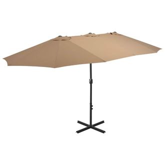 vidaXL Vidaxl - Sombrilla De Jard&iacute;n Con Palo De Aluminio Taupe 460x270 Cm