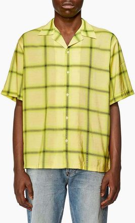 Diesel Mens Nabil Check Shirt - Green - Size: 40/Regular