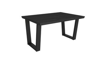 Skraut Home Mesa Comedor, Mesa Fija Cocina Y Sal&oacute;n, 140x90x74cm, Para 6 Comensales, Muebles Comedor, Estilo Industrial, Negro - Skraut Home