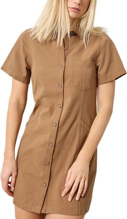 Lilla P Twill Paneled Shirt Dress