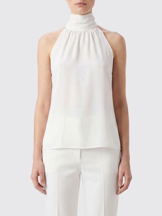 Pantaloni Torino Off-the-Shoulder Viscose Blouse with Scarf Neck
